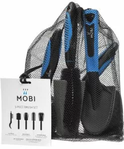 Forside -Billig Cykelvedligeholdelse butik Mobi 5 Piece Brush Set Cleaning Equipment Black Grey M5PCBS 1