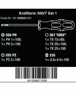 Wera Tools Kraftform 300/7 Screwdriver Set -Billig Cykelvedligeholdelse butik wera tool Kraftform 300 7 Screwdriver Set 7pcs 05